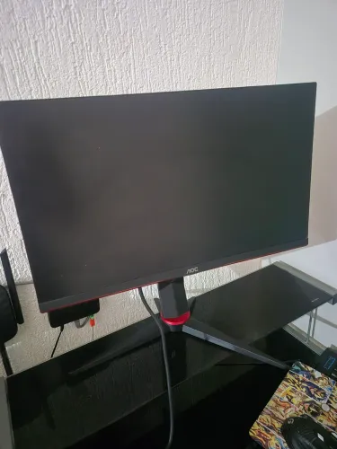 AOC, 24G2/BK, Monitor Gamer Hero 24" 144Hz IPS 1ms AMD FreeSync 24G2, COR PRETA/VERMELHA
