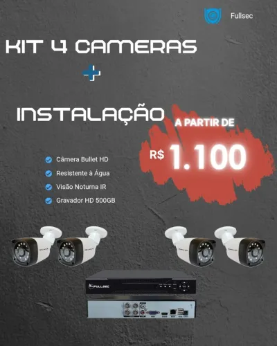 Kit CFTV - Câmeras e gravador.