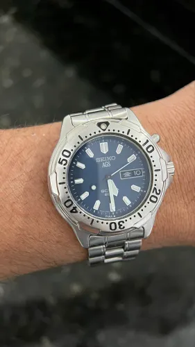 Relógio Vintage Seiko Kinetic AGS Scuba 200m Japão