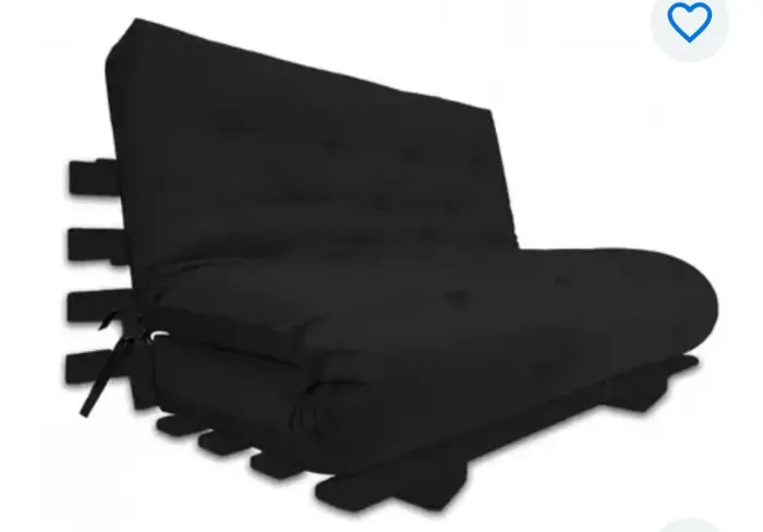 Sofá Cama casal  futon preto