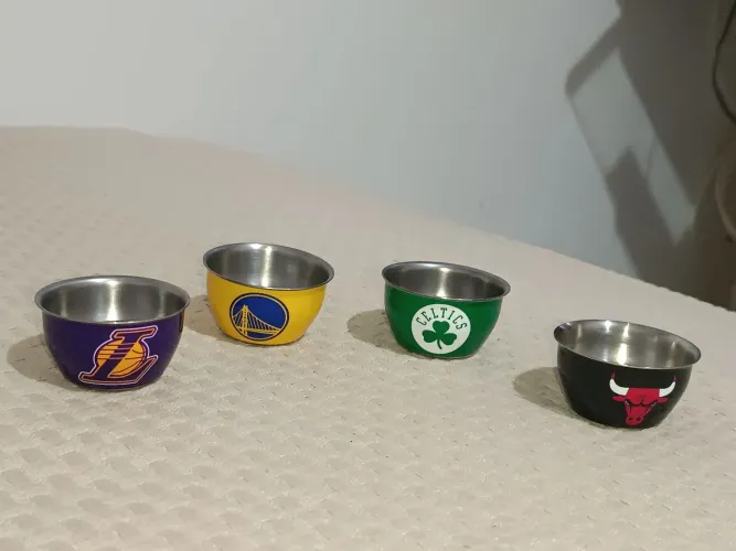 4 Molheira NBA em aço inoxidável 