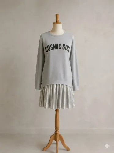 Vestido Moletom Infantil Zara