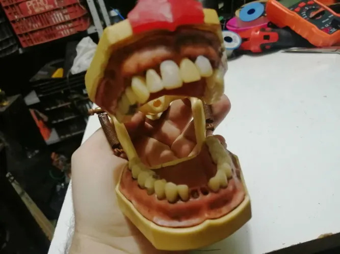Prótese dentária antiga de estudo!
