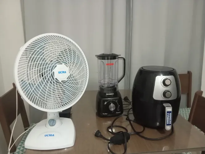 Ventilador, liquidificador, Air fry combo