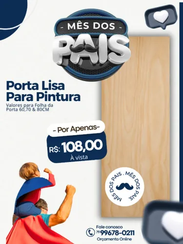 Promoção Porta de Madeira
