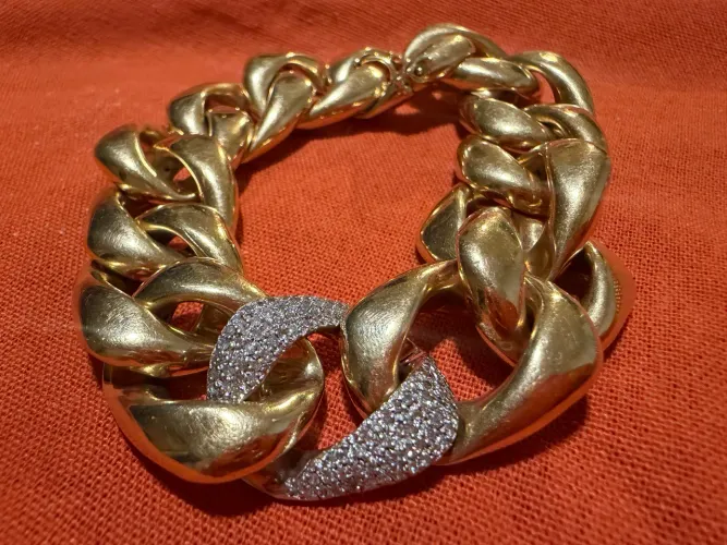 PULSEIRA OURO EXCLUSIVA 62Gramas + Diamantes