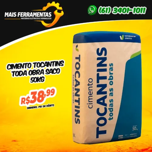Cimento Tocantins Toda Obra Saco 50Kg