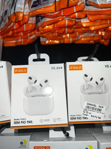 Fone de Ouvido Bluetooth 5.4 Sem Fio Intra Auricular com Microfone, Redução de Ruído