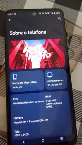 Moto G15 256 gb Cinza