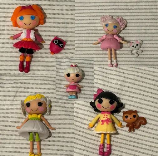 lote 5 mini lalaloopsys boneca raridades colecionadores 