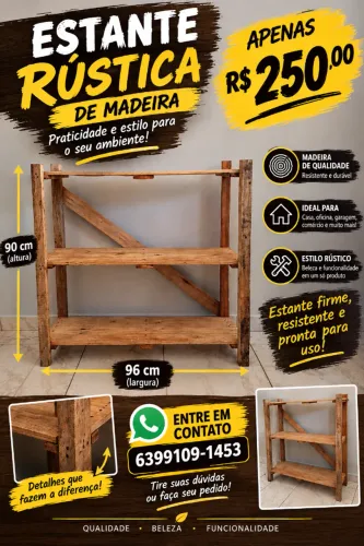 Estante madeira