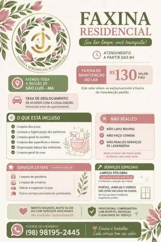 Diarista/faxineira