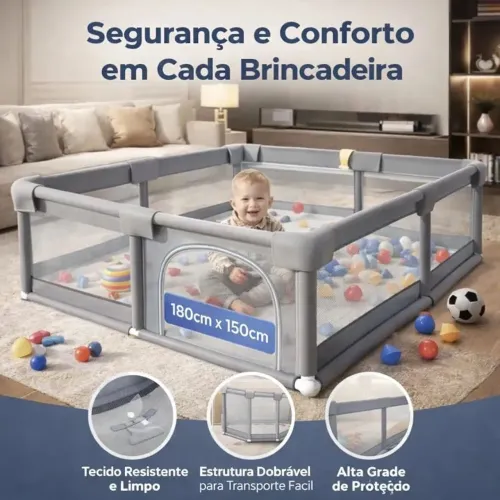 Cercadinho para bebê 180x150x68