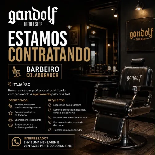 Estamos contratando barbeiro