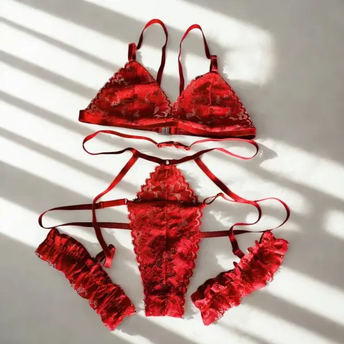 Lingerie Gladiadora Com Perneira