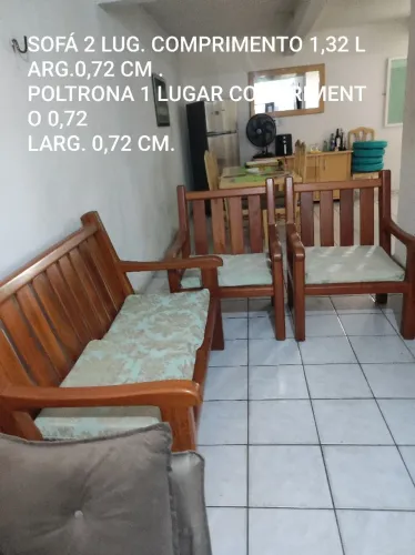 CONJUNTO DE SOFÁ 4 LUGARES ANGELIM PEDRA.