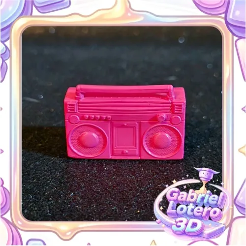 Rádio Fucsia para bonecas Barbie escala 1/6 - impressão 3D