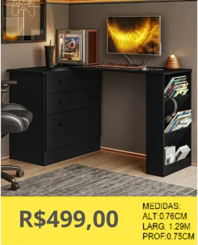 COMODA COM MESA GIRATORIA A PRONTA-ENTREGA 