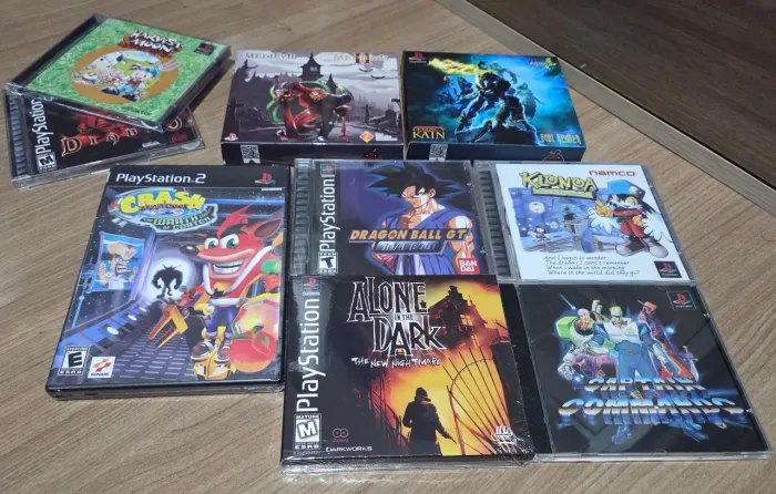 Lote jogo ps1 ps2 repro prensado