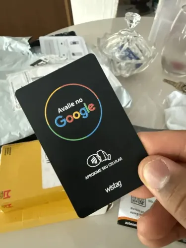 Cartão de Feedback Google com NFC e Código QR Novo