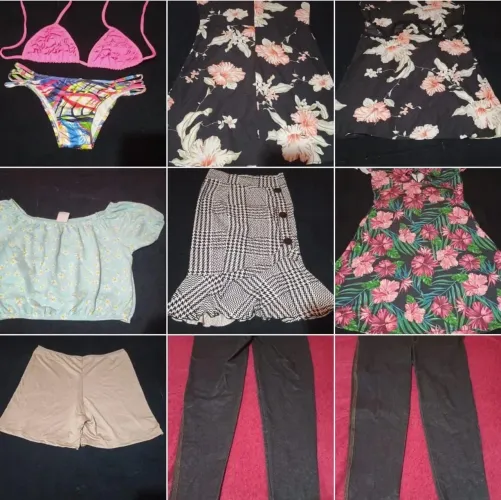 Lote de roupas femininas semi-novas e usadas