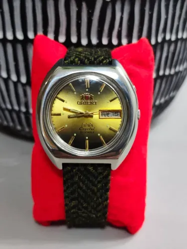 Relógio Orient AAA Crystal Automático 21 Jewels - 38mm - Mostrador Degradê - 2 Pulseiras
