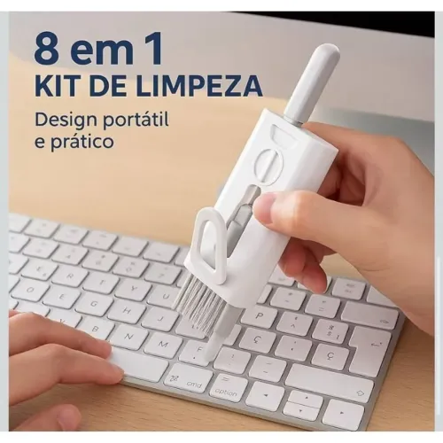 Kit limpeza 8 em 1 para teclado, celular, fone de ouvido, pc, tablet.