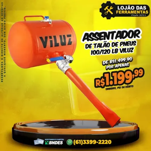 Assentador de Talão de Pneus 100/120 lb Viluz