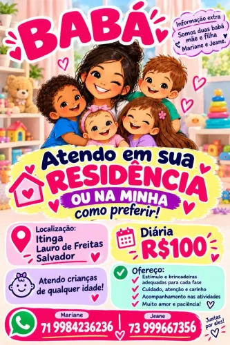 Babá em itinga lauro de freitas e salvador