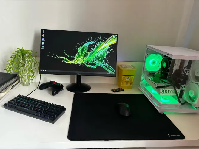 Pc gamer completo i7 + placa de vídeo RX 580 8gb + 16GB de ram + monitor Aoc 120hz