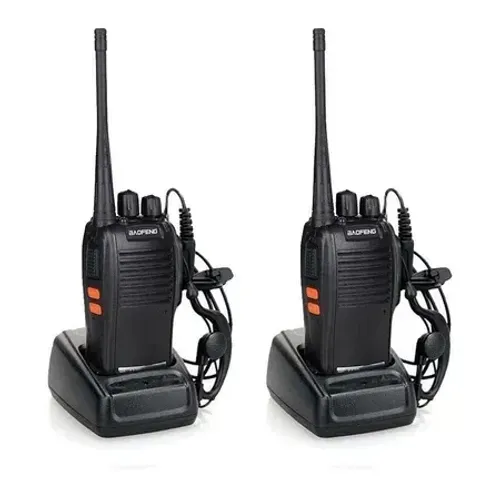 kit 2 rádios comunicador baofeng Alcance 12 Km 16 Canais BF 777S Profissional recarregável