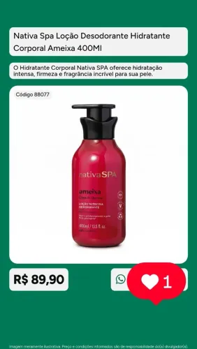 Loção Hidratante Nativa SPA Ameixa 400ml