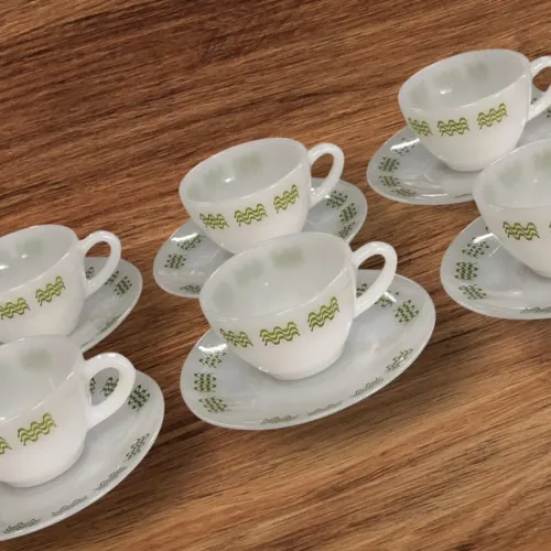 Conjunto de xícaras de café Termo Rey, modelo Copacabana.