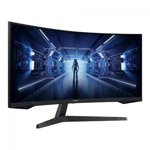 Monitor Gamer Led 34", 165Hz, 1Ms, Samsung Curvo Odyssey G5 Lc34G55Twwlmzd, Va, Uw, Qhd,