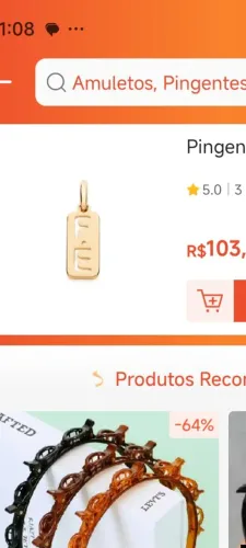 Pingente Rommanel FÉ 80