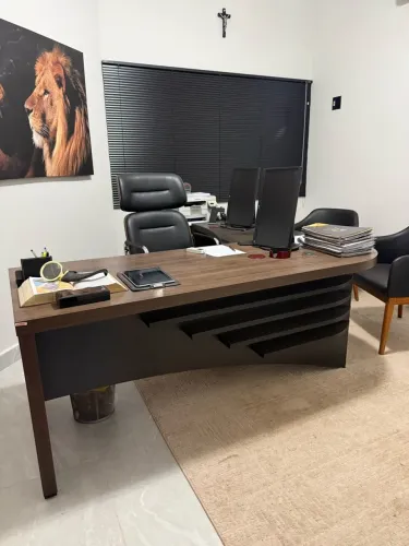 Mesa de Escritório Diretor em L Elegante Artany