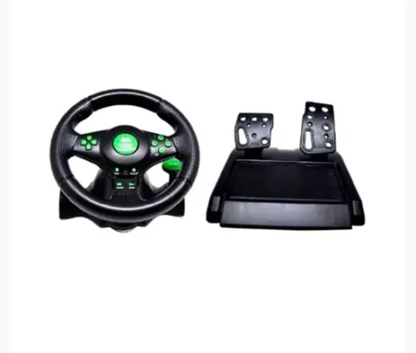 VOLANTE GAMER KNUP KP-5815A + PEDAIS - SIMULADOR DE CORRIDA 