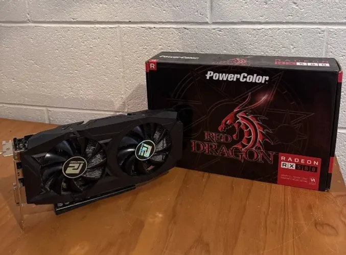 POWER COLOR RX 580 8GB GDDR5 256 BITS DUAL OC ZERADA + GARANTIA !! MONSTRA QUASE 1660