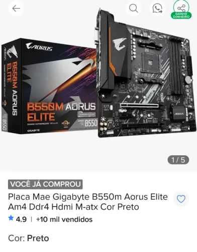 Placa mãe gigabyte