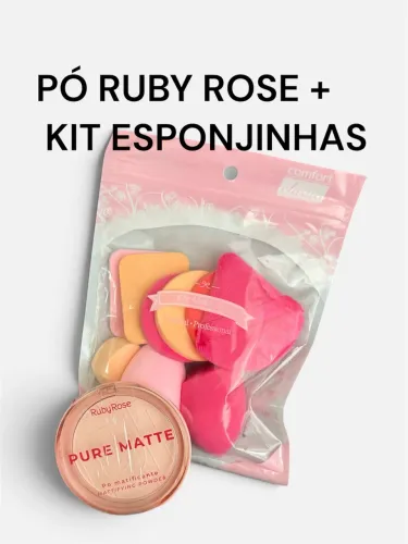 Kit Po Ruby Rose + Kit esponjinhas