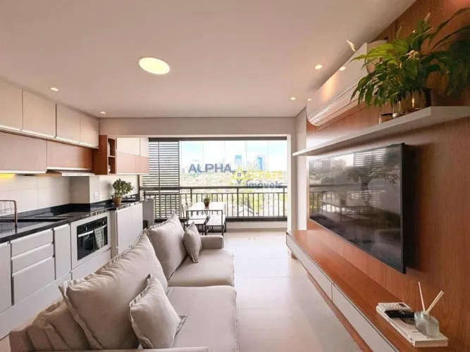 Apartamento com 1 dormitório para alugar, 46 m² por R$ 6.500,01/mês - Empresarial 18 do Fo