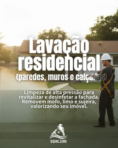 Lavação de casa, muros, calçadas