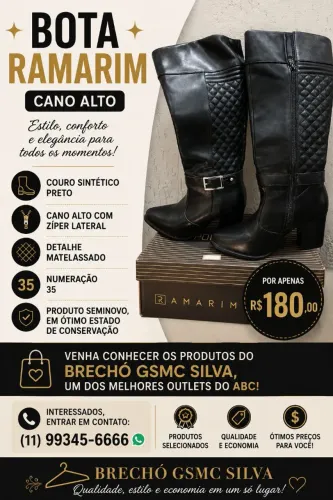 Bota cano alto Ramarim