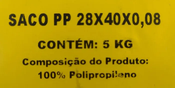 Saco plástico PP