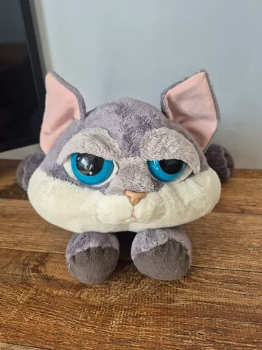 BRINQUEDO BICHO DE PELÚCIA GATO CINZA