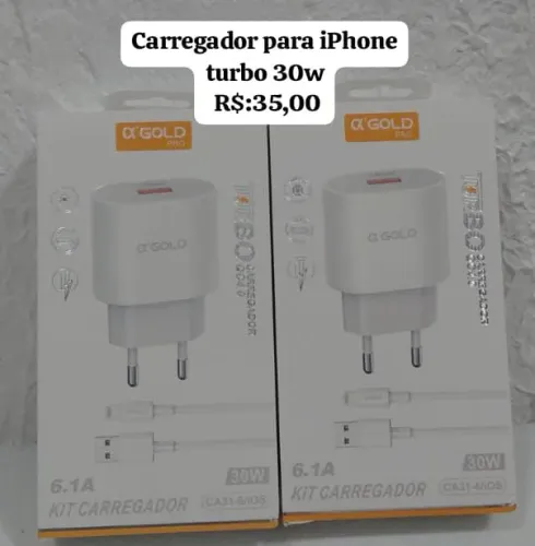 carregador turbo 30w para iphone