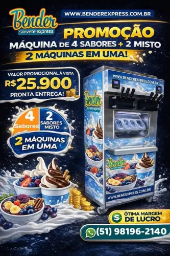 HIPER MÁQUINA de SORVETE EXPRESSO e de AÇAÍ EXPRESSO 