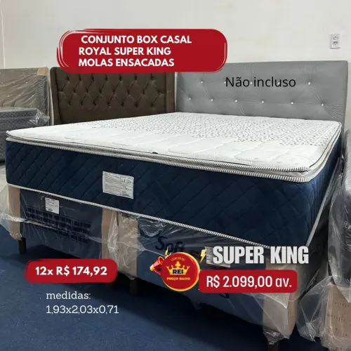 PROMOÇÃO URGENTE - Cama SUPER KING com MOLAS ENSACADASl Royal por apenas 12x R$174,92