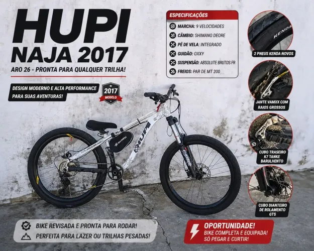 Bike hupi naja aro 26 ou quadro hupi naja pra vender