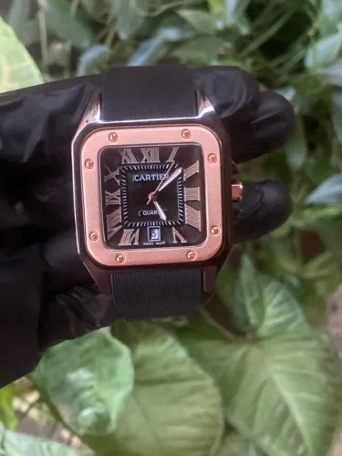 Relógio Cartier Santos 100 preto 